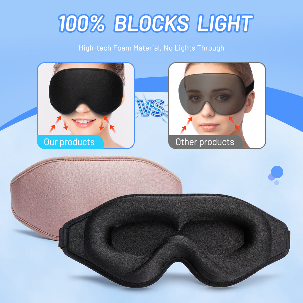 3D Hafızalı Sünger Uyku Maskesi - Konforlu Tasarım
