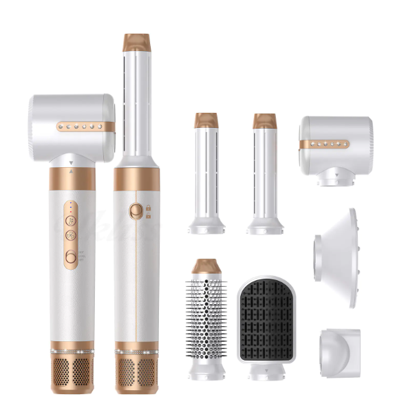 7'si 1 Arada Hızlı Sıcak Hava Fırçası - Saç Şekillendirme